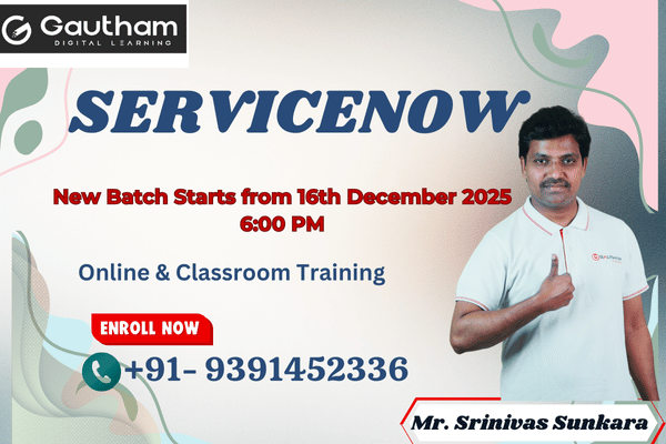 ServiceNow Live Classes : New Batch Starts from 16th December 2025 6:00 PM cover