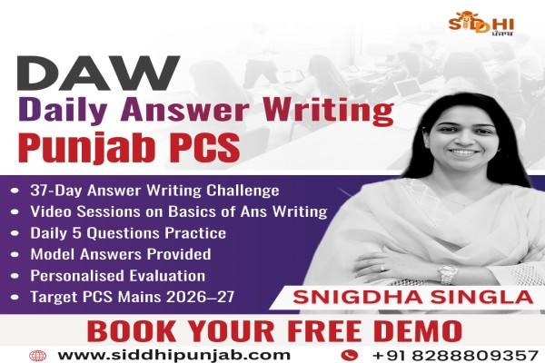 Daily Answer Writing Program-Post prelims Batch 2026 cover