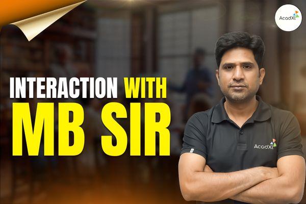 Interaction with MB Sir cover