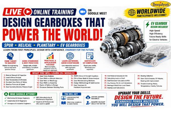Advanced Spur, Helical & Planetary Gearbox Design Course | AGMA Standards & EV Gearbox Engineering cover