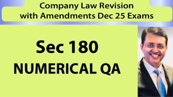 Sec 180 - Numerical Question Answers cover