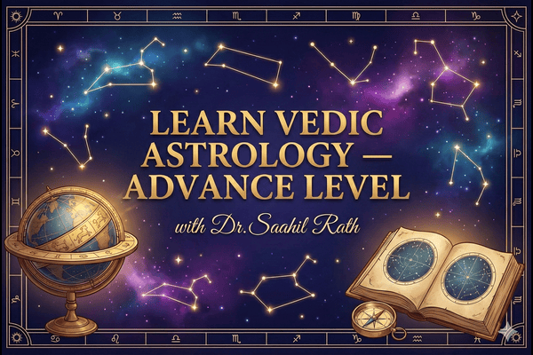 Learn Vedic Astrology - Advance Level with the Dr. Saahil Rath cover