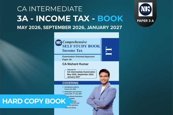 Book - CA Inter Paper - 3A Income Tax (Tailored for May 2026, Sep 2026, Jan 2027) cover