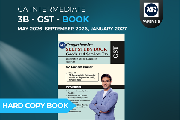 Book - CA Inter Paper - 3B GST (Tailored for May 2026, Sep 2026, Jan 2027) cover