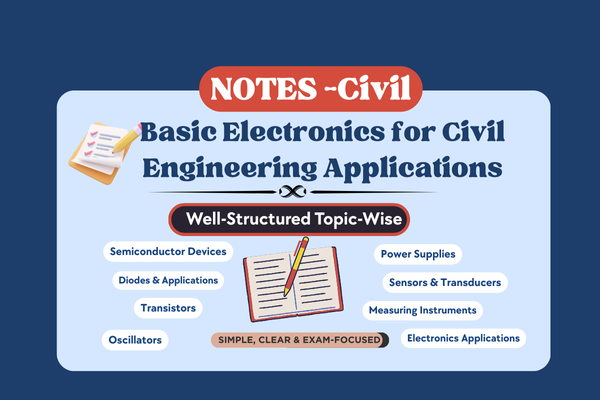 Basic Electronics for Civil Engineering Applications Notes cover