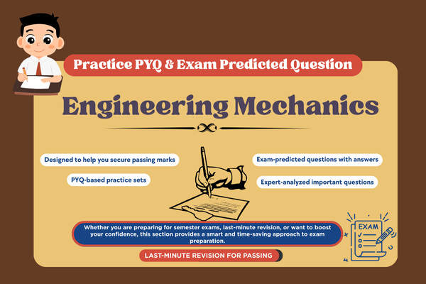 Engineering Mechanics PYQ and Expected Question cover