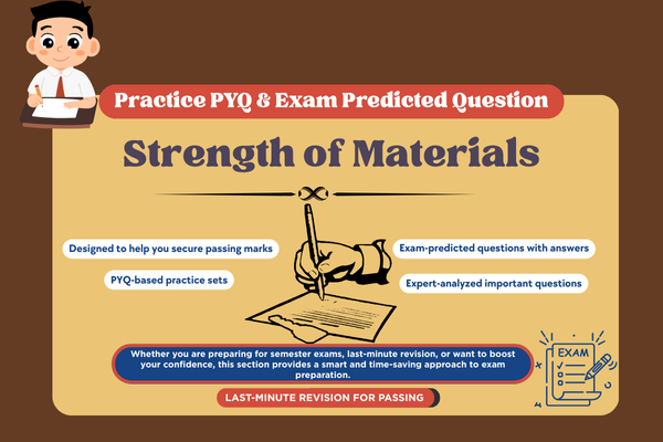 Strength of Materials PYQ and Expected Question cover