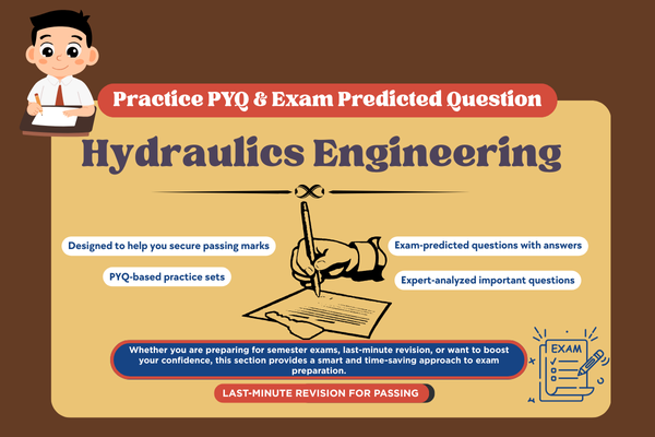 Hydraulics Engineering PYQ and Expected Question cover