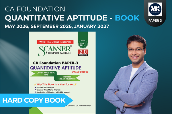 Book - CA Foundation Paper - 3 Quantitative Aptitude (Tailored for May 2026, Sep 2026, Jan 2027) cover