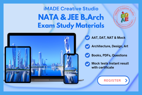 NATA & JEE Paper-2 B.Arch Exam Study Materials: Drawing, Aptitude & Tests cover