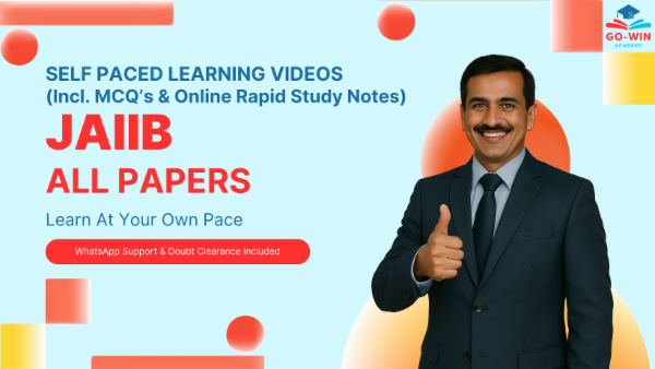 JAIIB: Self Paced Learning Videos + Mock Test + Rapid Study Notes (Online) - All Papers cover
