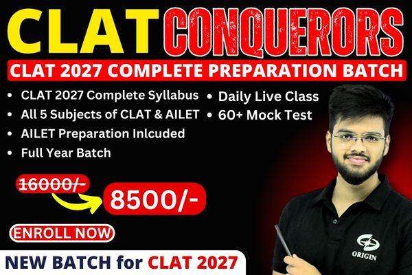 CLAT Conquerors : CLAT 2027 Complete Preparation Batch cover