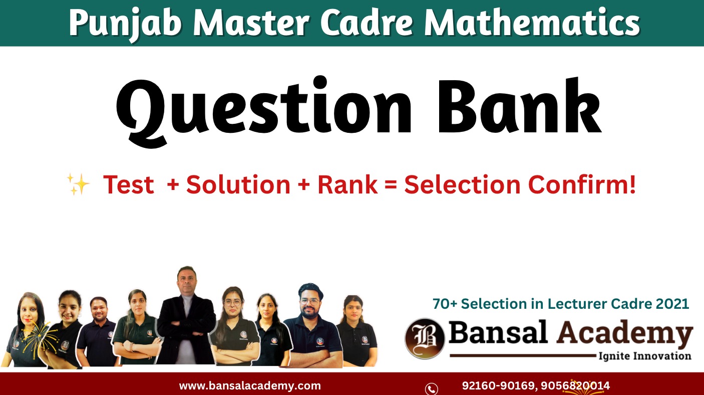 Master cadre mathematics question bank