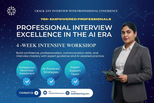 Professional interview excellence in AI era : 4 week Intensive Workshop cover