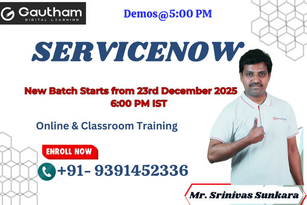 ServiceNow Live Classes : New Batch Starts from 23rd December 2025 6:00 PM cover