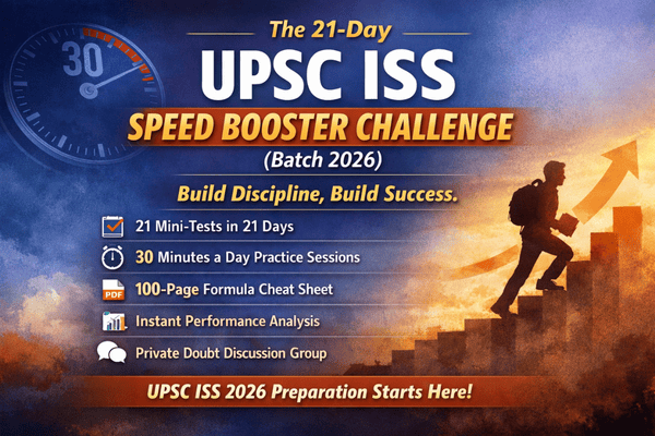 The 21-Day UPSC ISS Speed Booster Challenge (Batch 2026) cover