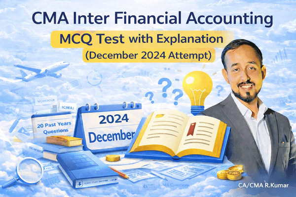 MCQ Test (December 2024 Attempt) - CMA Inter Financial Accounting cover