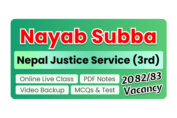 Nayab Subba Third Paper (English & Nepali Medium) | Nepal Justice Service - Live Class - 2082 cover