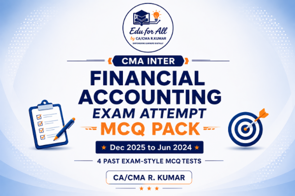 Attempt-Wise MCQ Pack (Dec 2025 to Jun 2024) | CMA Inter - Financial Accounting cover