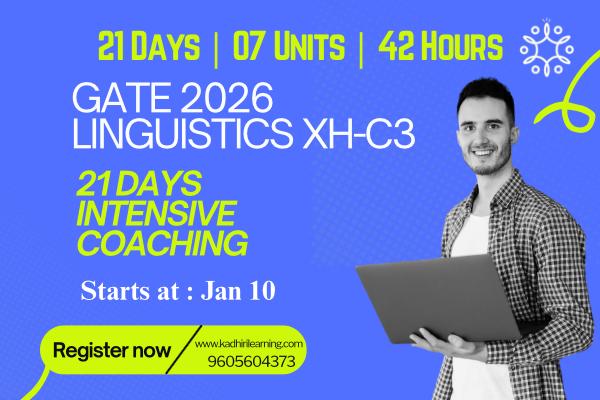 GATE 2027 Linguistics (XH-C3) 1 Intensive Coaching cover