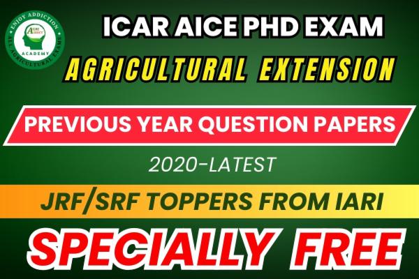 Agricultural Extension Education Previous Year Question Papers-Practice sets for ICAR AICE PhD EXAM cover