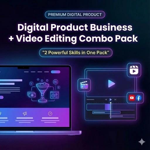 Digital Product Business + Video Editing Combo Pack cover