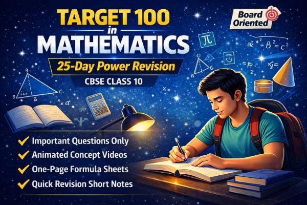 Target 100 in Mathematics – 25-Day Power Revision cover