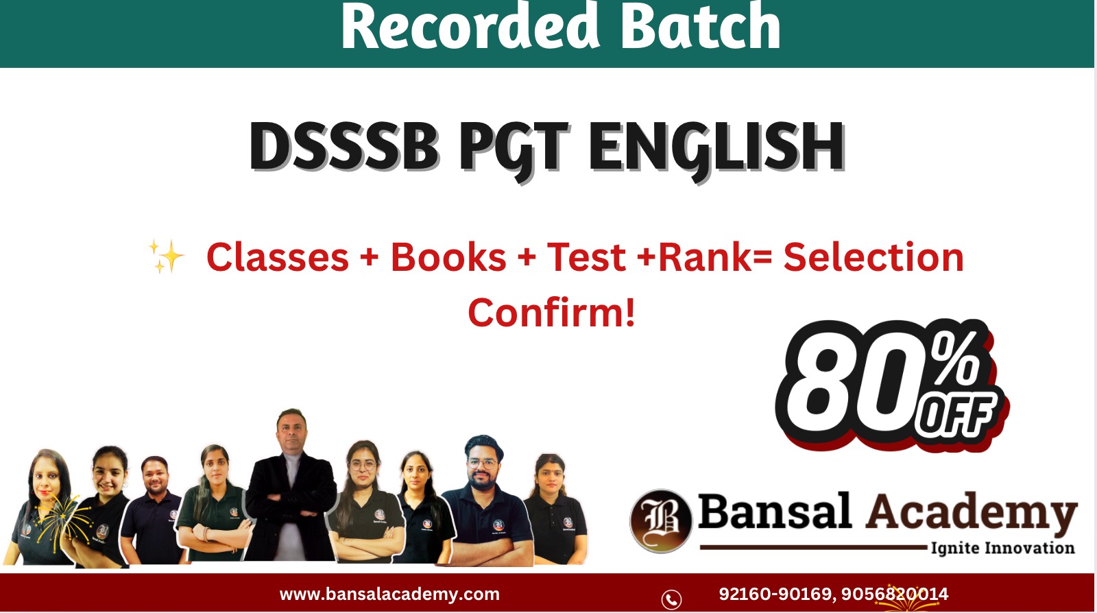 Dsssb Pgt English Recorded Batch