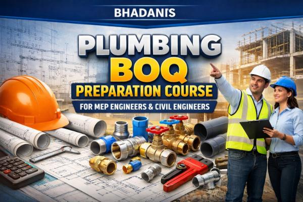 PLUMBING BOQ PREPARATION COURSE FOR MEP ENGINEERS AND CIVIL ENGINEERS cover