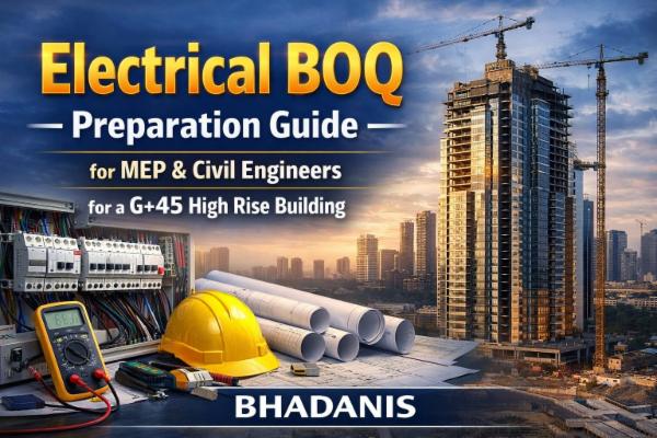Electrical BOQ Preparation Guide for MEP and Civil Engineers for a G+45 High Rise Building cover