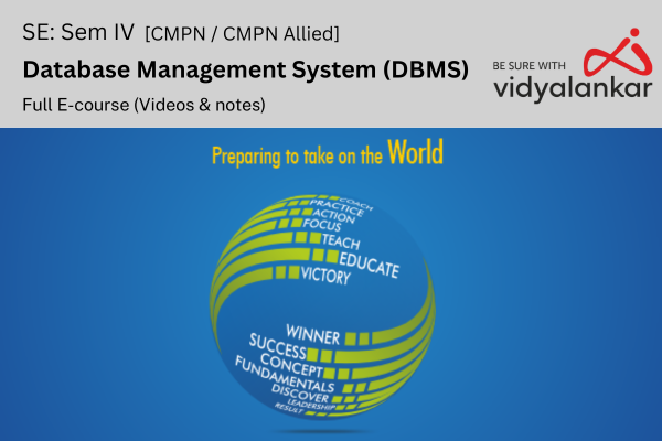 Database Management System (DBMS) [CMPN/CMPN Allied] - Videos & Notes (Full Syllabus) - May 26 cover