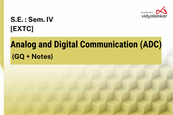 Analog and Digital Communication (ADC) May '26 cover