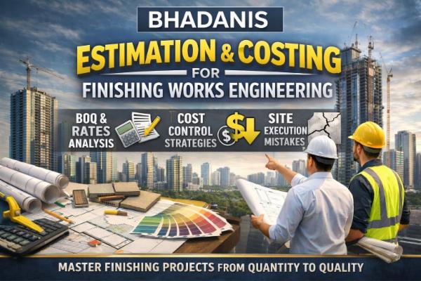 ESTIMATION AND COSTING COURSE FOR FINISHING WORKS ENGINEERING FOR ARCHITECTS, INTERIOR DESIGNERS AND SITE ENGINEERS cover