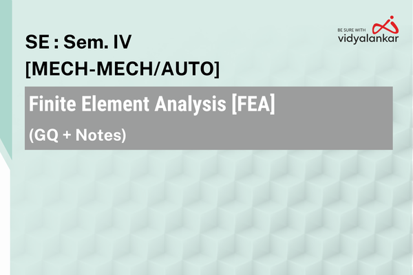 Finite Element Analysis [FEA] GQ + Notes May '26 cover