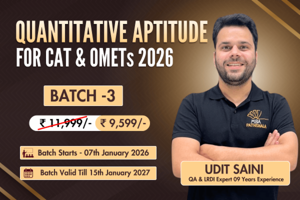 Complete Quantitative Aptitude (Batch 03) for CAT & OMETs 2026 by Udit Sir cover