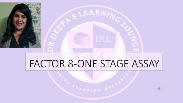 Fact VIII- One stage assay cover