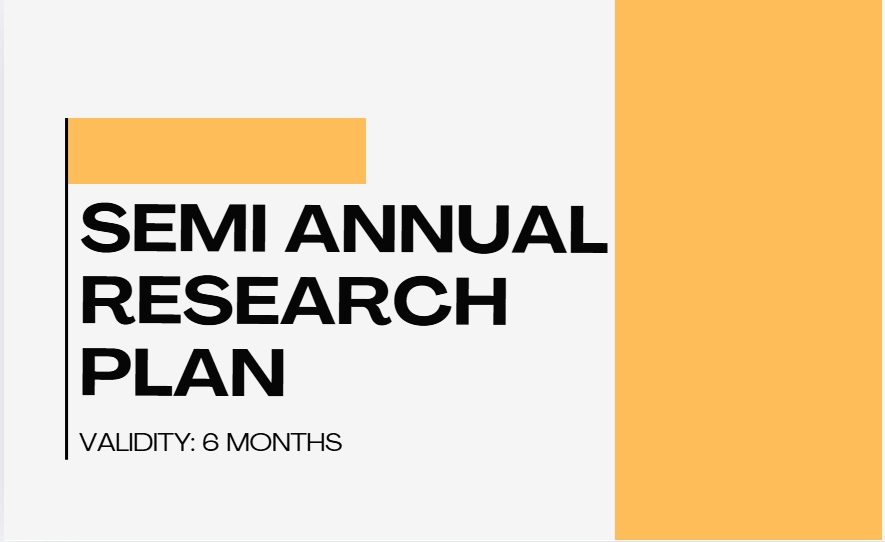 Half Yearly Research Plan cover