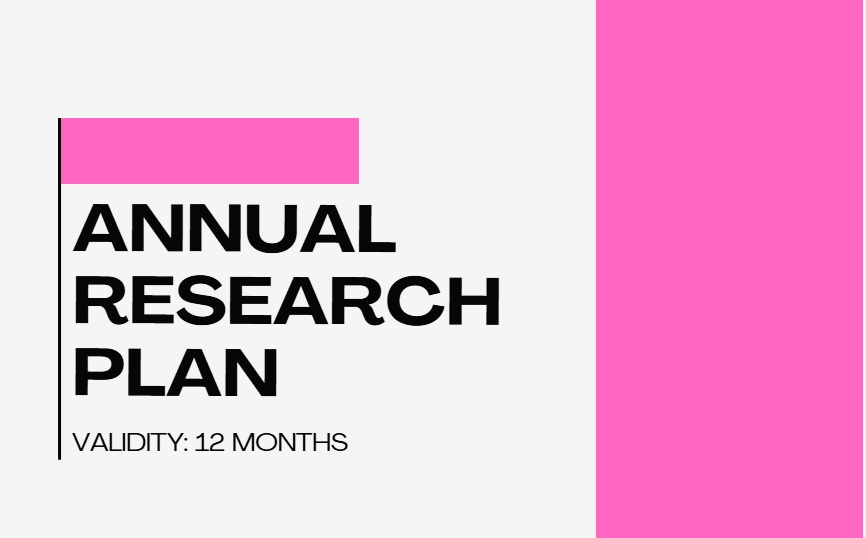 Annual Research Plan cover