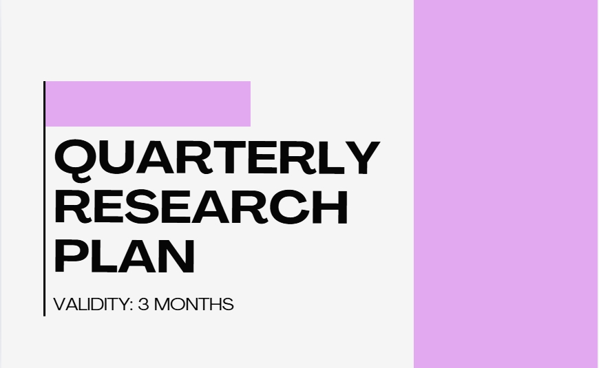 Quarterly Research Plan: 1 Quarter cover