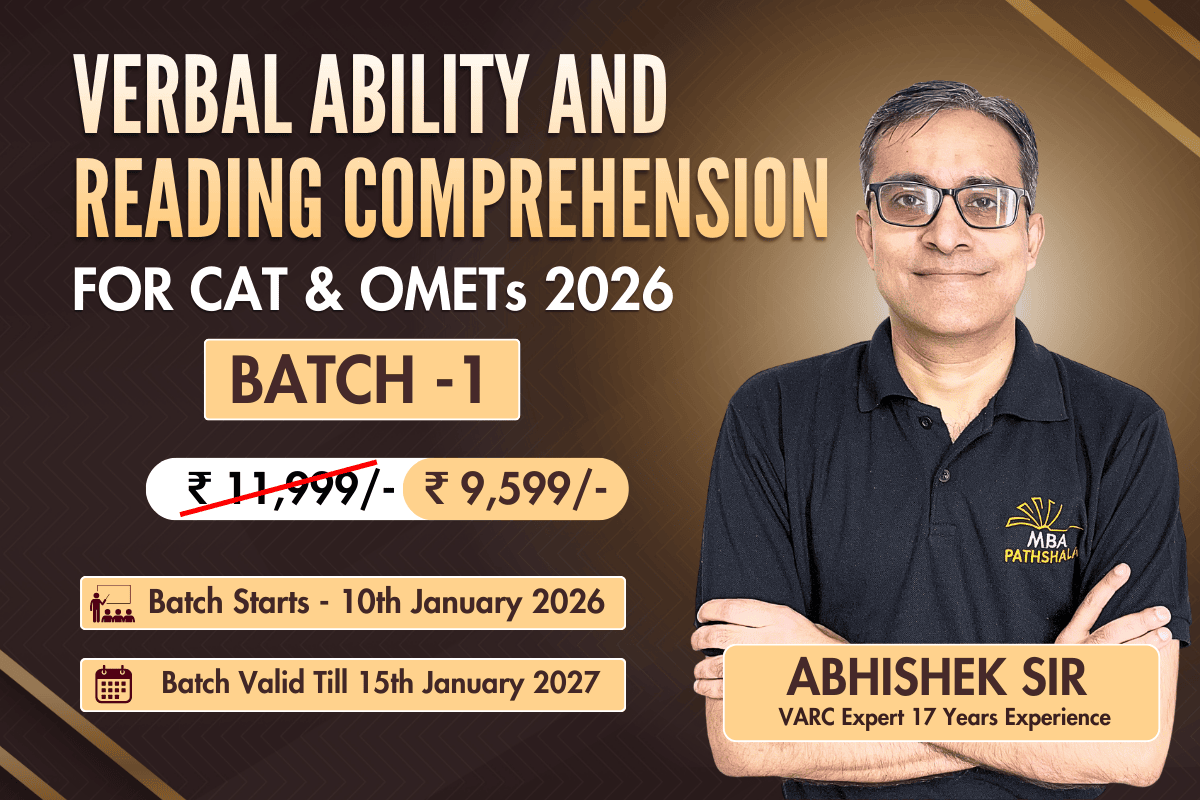 Complete Verbal Ability & Reading Comprehension Batch 01 for CAT & OMETs 2026 by Abhishek Kalra Sir cover