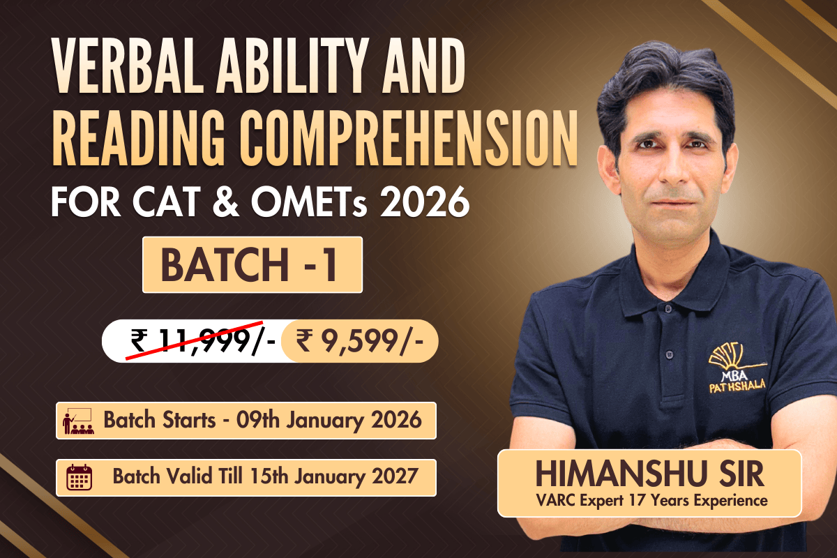 Complete Verbal Ability & Reading Comprehension Batch 01 for CAT & OMETs 2026 by Himanshu Sir cover