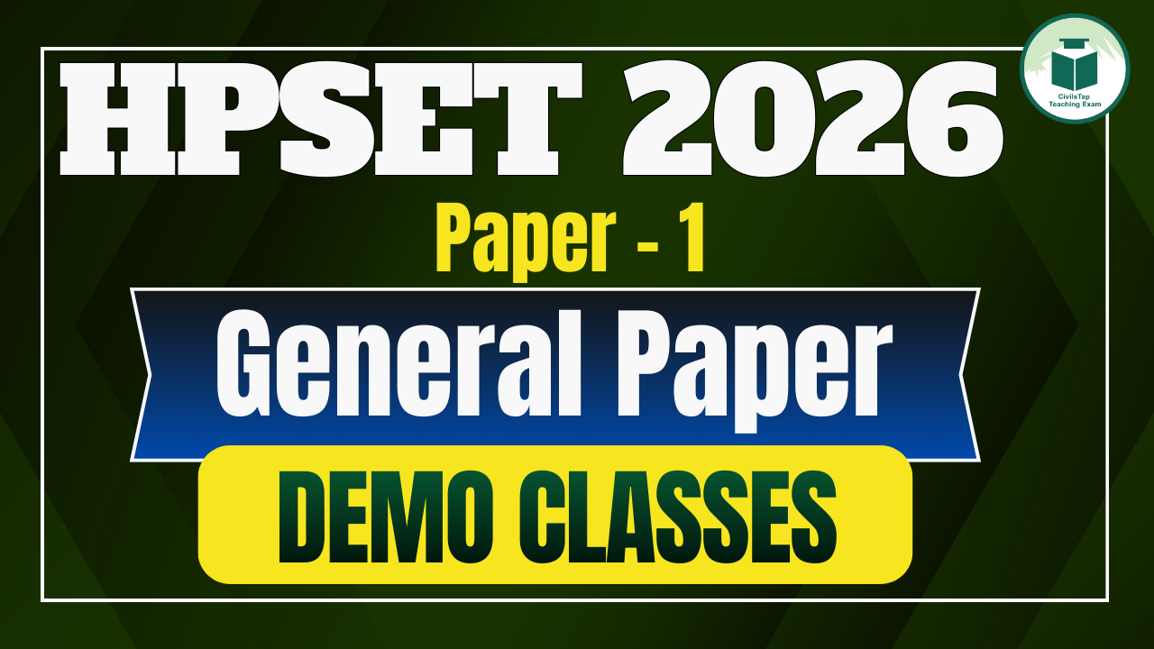HP SET 2026 | PAPER - 1 | GENERAL PAPER | DEMO CLASSES cover