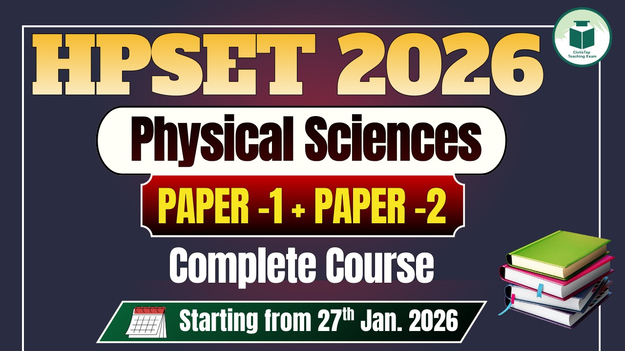 HP SET 2026 | Physical Sciences | Complete Course | Paper-1 +Paper-2 cover
