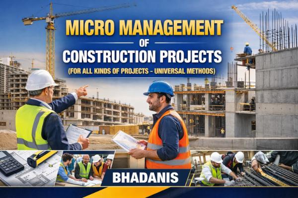 MICRO MANAGEMENT OF CONSTRUCTION PROJECTS ( FOR ALL KINDS OF PROJECTS UNIVERSAL METHOD) ONLINE COURSE cover