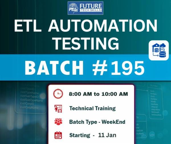 ETL Automation Testing--Batch-195 cover