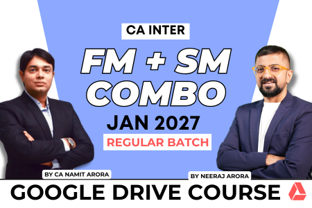 CA Inter FM & SM Combo for January 2027 | Google Drive | CA Namit Arora & Neeraj Arora cover
