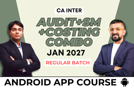 CA Inter Audit, SM & Costing Combo for January 2027 | Android App | Neeraj Arora & CA Namit Arora cover