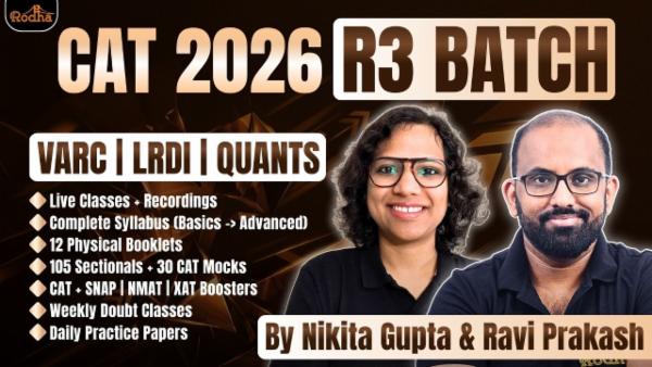 CAT 2026 | R3 (Hinglish) I Comprehensive Batch for CAT 2026 - Basic to Advanced Courses of Quantitative Aptitude, Logical Reasoning & Data Interpretation, Verbal Ability & Reading Comprehension – All In One cover