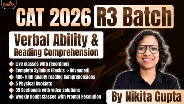 CAT 2026 | Batch - R3 | Zero to Zenith VARC by NIKITA MAM for CAT 2026 cover