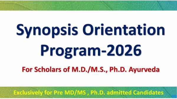 Synopsis Orientation Program -2026 cover